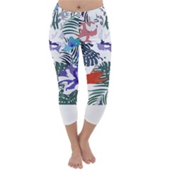 Hawaii T- Shirt Hawaii Flourish Pattern T- Shirt Capri Winter Leggings  by maxcute