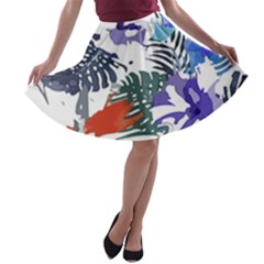 Hawaii T- Shirt Hawaii Flourish Pattern T- Shirt A-line Skater Skirt by maxcute