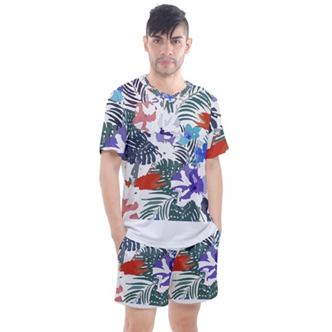 Hawaii T- Shirt Hawaii Flourish Pattern T- Shirt Men s Mesh Tee And Shorts Set by maxcute