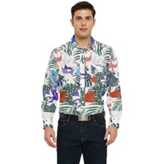 Hawaii T- Shirt Hawaii Flourish Pattern T- Shirt Men s Long Sleeve Pocket Shirt  by maxcute