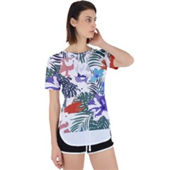 Hawaii T- Shirt Hawaii Flourish Pattern T- Shirt Perpetual Short Sleeve T-shirt by maxcute