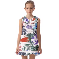 Hawaii T- Shirt Hawaii Flourish Pattern T- Shirt Kids  Pilgrim Collar Ruffle Hem Dress by maxcute