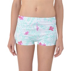 Hawaii T- Shirt Hawaii Flower Bird Fashion T- Shirt Reversible Boyleg Bikini Bottoms by maxcute