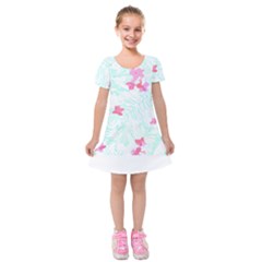 Hawaii T- Shirt Hawaii Flower Bird Fashion T- Shirt Kids  Short Sleeve Velvet Dress by maxcute