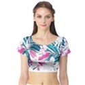 Hawaii T- Shirt Hawaii Flower Bride Garden T- Shirt Short Sleeve Crop Top View1