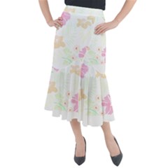 Hawaii T- Shirt Hawaii Flower Creative T- Shirt Midi Mermaid Skirt by maxcute