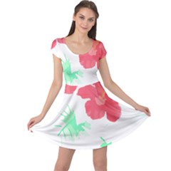 Hawaii T- Shirt Hawaii Flower Fashion T- Shirt Cap Sleeve Dress by maxcute