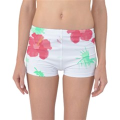 Hawaii T- Shirt Hawaii Flower Fashion T- Shirt Reversible Boyleg Bikini Bottoms by maxcute