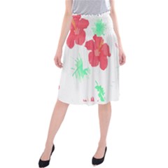 Hawaii T- Shirt Hawaii Flower Fashion T- Shirt Midi Beach Skirt by maxcute