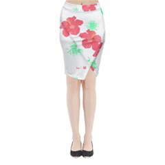 Hawaii T- Shirt Hawaii Flower Fashion T- Shirt Midi Wrap Pencil Skirt by maxcute