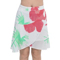 Hawaii T- Shirt Hawaii Flower Fashion T- Shirt Chiffon Wrap Front Skirt by maxcute