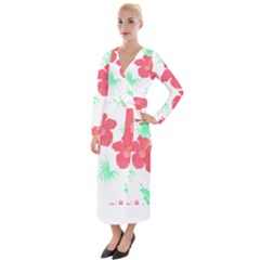 Hawaii T- Shirt Hawaii Flower Fashion T- Shirt Velvet Maxi Wrap Dress by maxcute