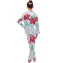 Hawaii T- Shirt Hawaii Flower Fashion T- Shirt Kid s Satin Long Sleeve Pajamas Set View2