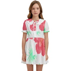 Hawaii T- Shirt Hawaii Flower Fashion T- Shirt Kids  Sweet Collar Dress by maxcute