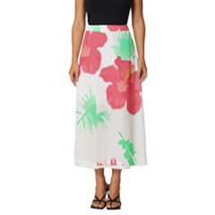 Hawaii T- Shirt Hawaii Flower Fashion T- Shirt Classic Midi Chiffon Skirt by maxcute