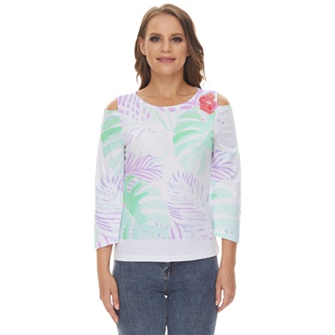 Hawaii T- Shirt Hawaii Flower Garden T- Shirt Cut Out Wide Sleeve Top by maxcute