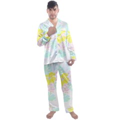 Hawaii T- Shirt Hawaii Flower Of Easter Garden T- Shirt Men s Long Sleeve Satin Pajamas Set by maxcute