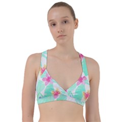 Hawaii T- Shirt Hawaii Flower Pattern T- Shirt Sweetheart Sports Bra by maxcute