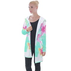 Hawaii T- Shirt Hawaii Flower Pattern T- Shirt Longline Hooded Cardigan by maxcute