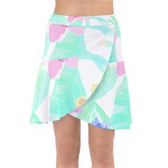 Hawaii T- Shirt Hawaii Flower Pattern T- Shirt Wrap Front Skirt by maxcute