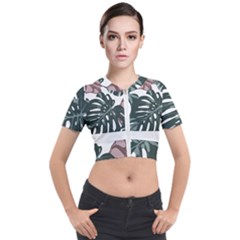 Hawaii T- Shirt Hawaii Flower T- Shirt Short Sleeve Cropped Jacket by maxcute