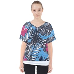 Hawaii T- Shirt Hawaii Flowering Trend T- Shirt V-neck Dolman Drape Top by maxcute