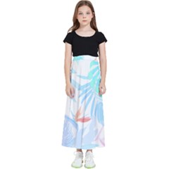 Hawaii T- Shirt Hawaii Flowers Creative T- Shirt Kids  Flared Maxi Skirt by maxcute