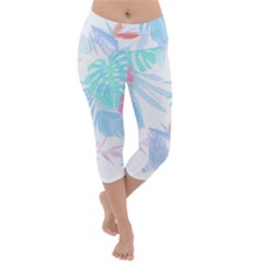 Hawaii T- Shirt Hawaii Flowers Creative T- Shirt Lightweight Velour Capri Yoga Leggings by maxcute