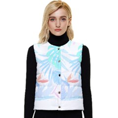 Hawaii T- Shirt Hawaii Flowers Creative T- Shirt Women s Short Button Up Puffer Vest by maxcute