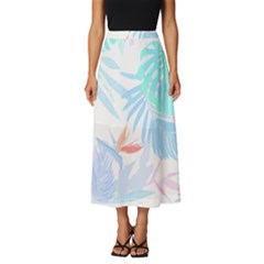 Hawaii T- Shirt Hawaii Flowers Creative T- Shirt Classic Midi Chiffon Skirt