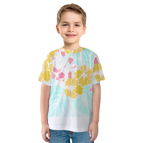 Hawaii T- Shirt Hawaii Flowers Modern T- Shirt Kids  Sport Mesh Tee by maxcute