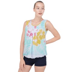 Hawaii T- Shirt Hawaii Flowers Modern T- Shirt Bubble Hem Chiffon Tank Top by maxcute