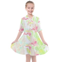 Hawaii T- Shirt Hawaii Foliage Garden T- Shirt Kids  All Frills Chiffon Dress by maxcute