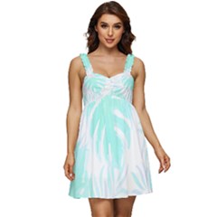 Hawaii T- Shirt Hawaii Forest Pattern T- Shirt Ruffle Strap Babydoll Chiffon Dress