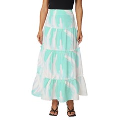 Hawaii T- Shirt Hawaii Forest Pattern T- Shirt Tiered Ruffle Maxi Skirt by maxcute