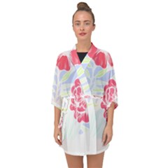 Hawaii T- Shirt Hawaii Forest Trend T- Shirt Half Sleeve Chiffon Kimono by maxcute