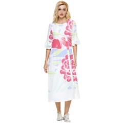 Hawaii T- Shirt Hawaii Forest Trend T- Shirt Double Cuff Midi Dress by maxcute