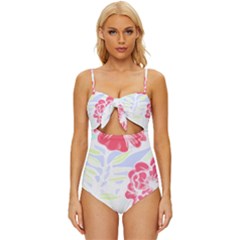 Hawaii T- Shirt Hawaii Forest Trend T- Shirt Knot Front One-piece Swimsuit by maxcute