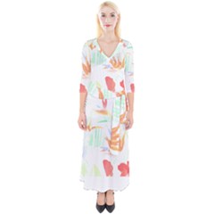 Hawaii T- Shirt Hawaii Hawaian Trend T- Shirt Quarter Sleeve Wrap Maxi Dress by maxcute