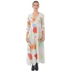 Hawaii T- Shirt Hawaii Hawaian Trend T- Shirt Button Up Boho Maxi Dress by maxcute