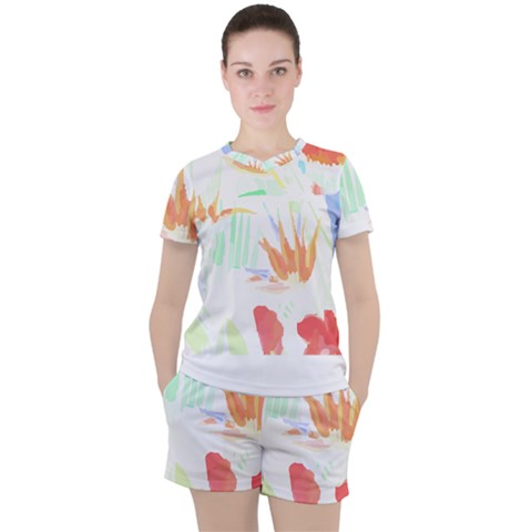 Hawaii T- Shirt Hawaii Hawaian Trend T- Shirt Women s Tee And Shorts Set by maxcute