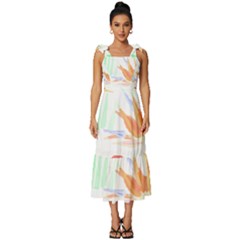 Hawaii T- Shirt Hawaii Hawaian Trend T- Shirt Tie-strap Tiered Midi Chiffon Dress by maxcute