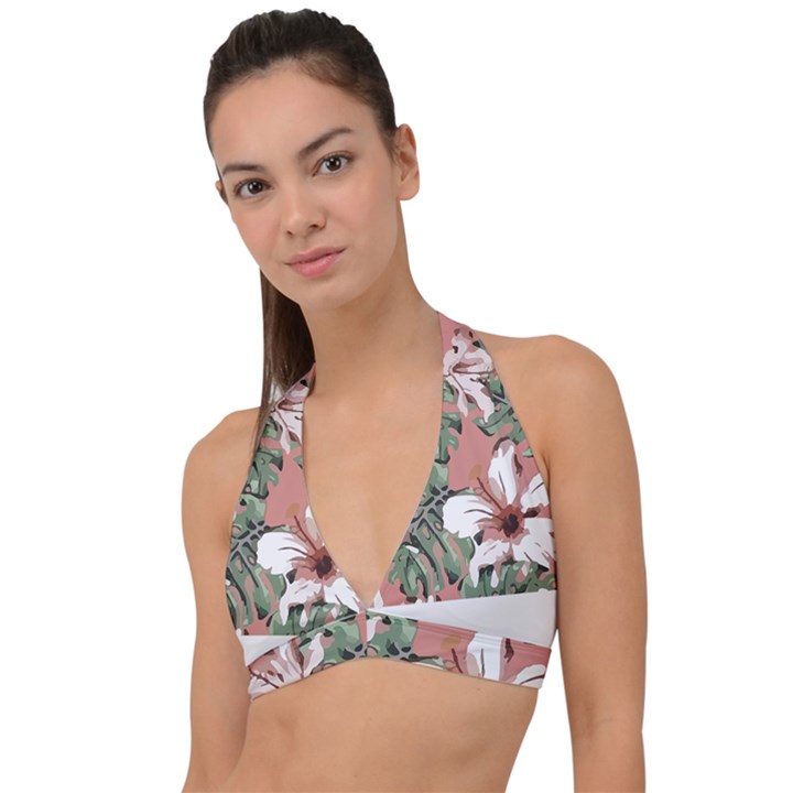 Hawaii T- Shirt Hawaii Hello Modern T- Shirt Halter Plunge Bikini Top