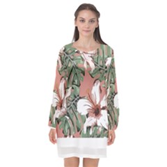 Hawaii T- Shirt Hawaii Hello Modern T- Shirt Long Sleeve Chiffon Shift Dress  by maxcute