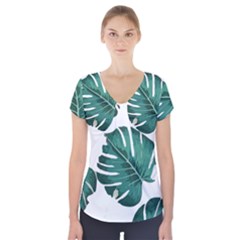 Hawaii T- Shirt Hawaii High Flower Modern T- Shirt Short Sleeve Front Detail Top by maxcute