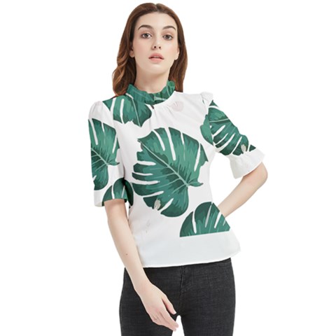 Hawaii T- Shirt Hawaii High Flower Modern T- Shirt Frill Neck Blouse by maxcute