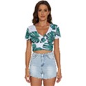 Hawaii T- Shirt Hawaii High Flower Modern T- Shirt V-Neck Crop Top View1