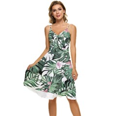 Hawaii T- Shirt Hawaii Hissing Fashion T- Shirt Sleeveless Tie Front Chiffon Dress