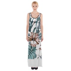 Hawaii T- Shirt Hawaii Hope Flowers Trend T- Shirt Thigh Split Maxi Dress by maxcute