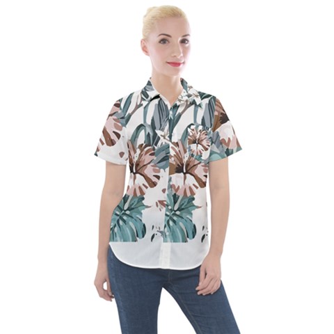 Hawaii T- Shirt Hawaii Hope Flowers Trend T- Shirt Women s Short Sleeve Pocket Shirt by maxcute